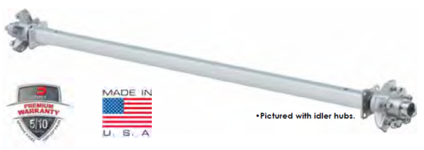 M35 3.5K EZLUBE BEAM 2x2x.250 GALV SQ TUBE WITH K-FLANGE 80" SPINDLE TIP TO TIP -4.5" FOR 75.5"HF PADS LOOSE